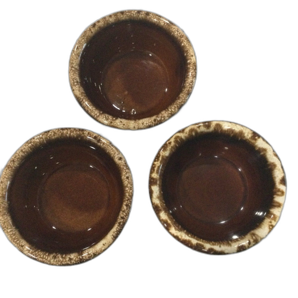 Vintage Hull Pottery Brown  Drip Glaze Small Round 5” Bowl . Preowned